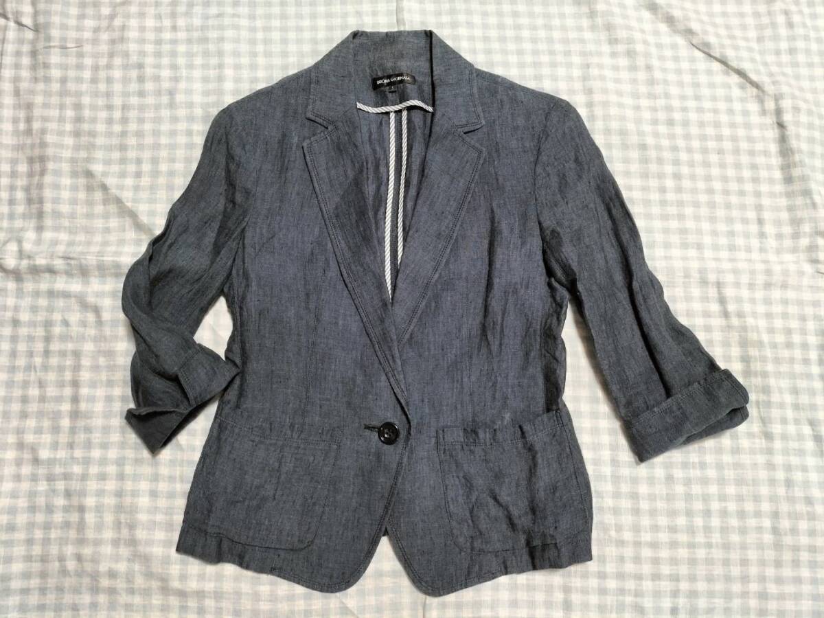 超美品!BUONA GIORNATAボナジョルナータの麻100%ジャケット拍卖