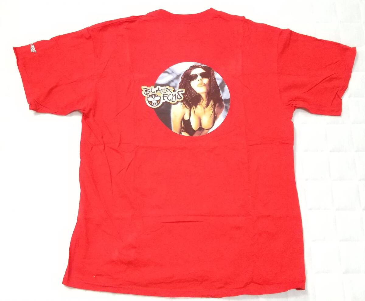 6 ブラックフライズ 90's ビンテージ BLACK FLYS Tシャツ XL 赤 スケボー サーフィン オールドサーフ 90s ガールズプリント USA 未使用品拍卖