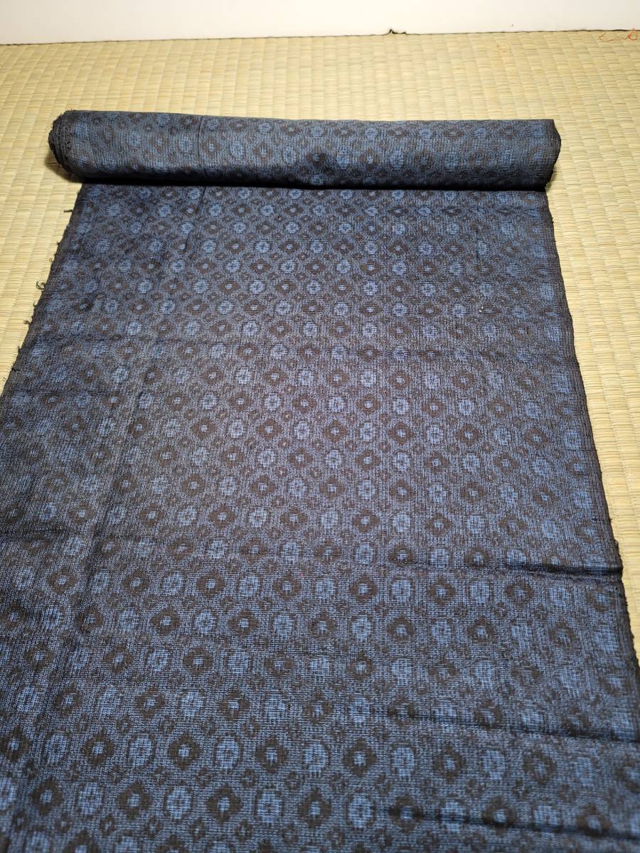 即決400円 着物はぎれ古布正絹レトロ&アンティーク-☆銘仙生地36㎝×115㎝拍卖