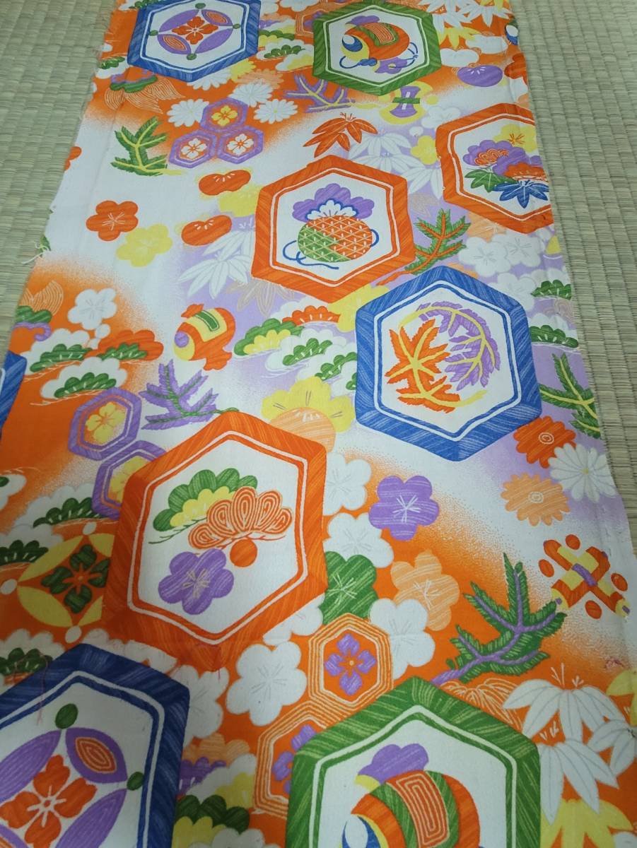 即決580円☆リメイク☆古布☆アンティーク☆つまみ細工☆正絹ちりめん着物はぎれ☆☆手芸材料35㎝×60㎝拍卖