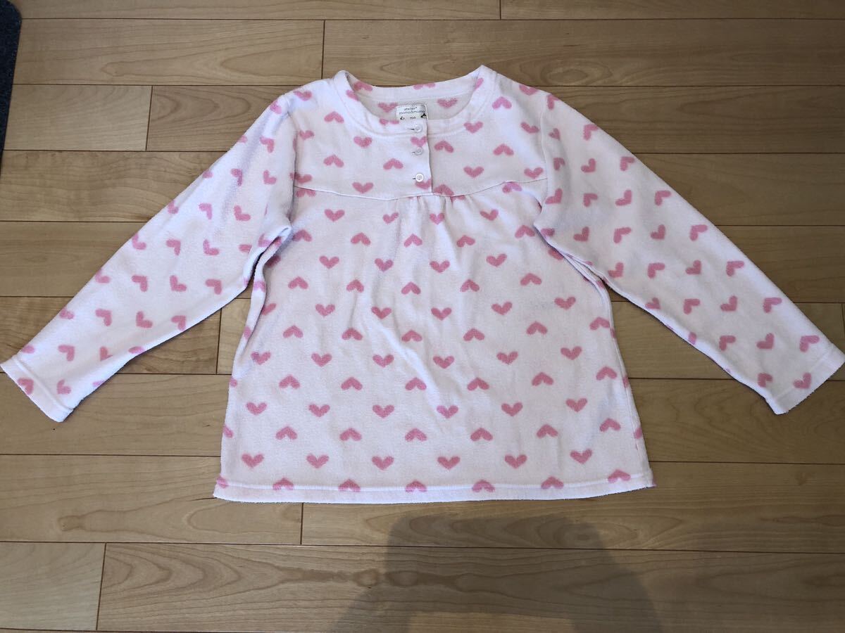 ハート柄 長袖パジャマ 上着 150センチ拍卖