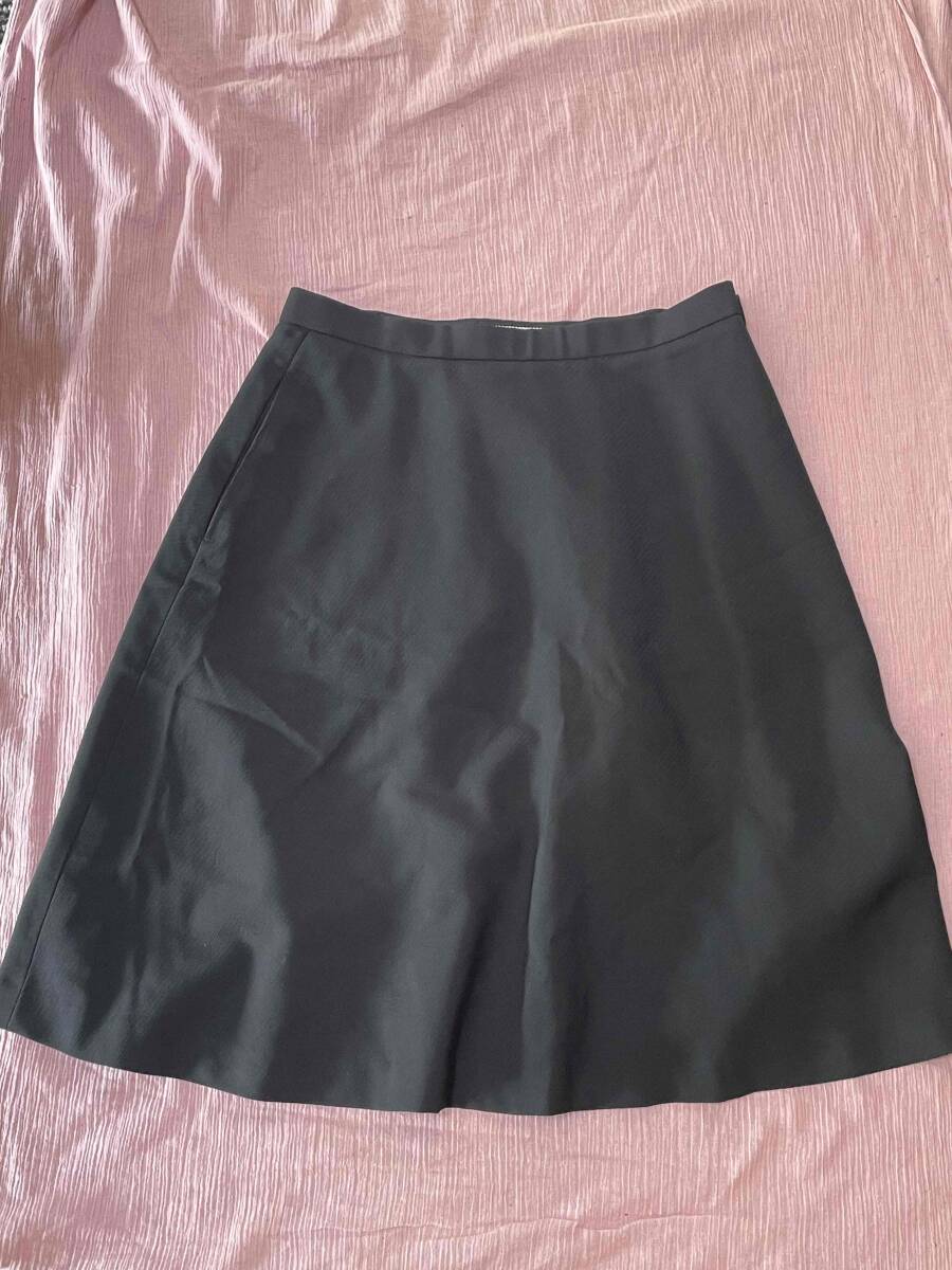 ※Cランク※【中古】enjoie_13号_フレアスカート(黒ブラック)56304/アンジョア/かわいい会社事務服/おしゃれOL制服拍卖