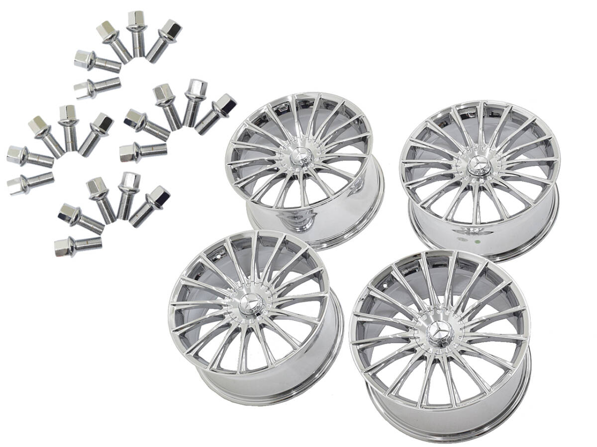 W222 W223 W221 20インチ アルミ ホイール 4本 1台分 クローム 8.5J 9.5J S16C ボルト ベンツ Sクラス 等 即納 足回り 補修 即納 セット拍卖