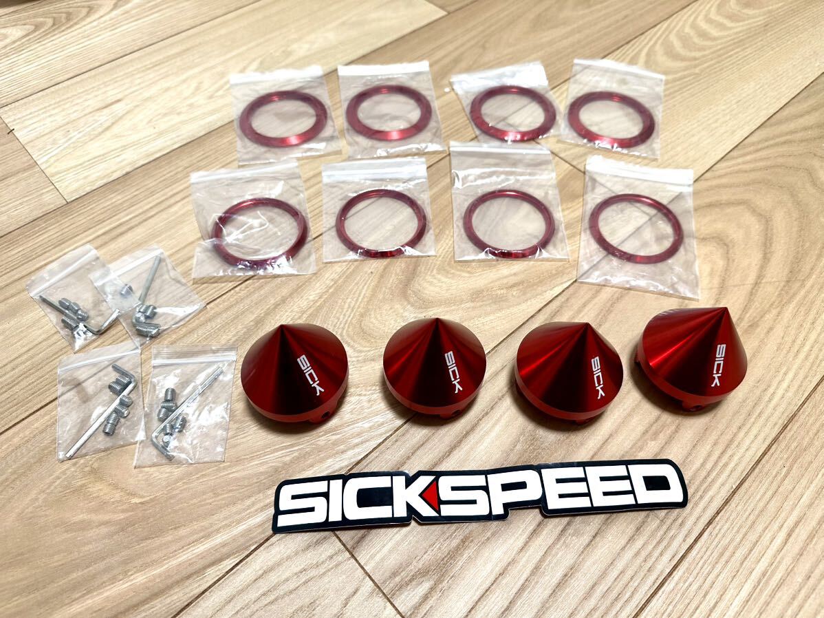 SICK SPEED シックスピード ホイールセンタキャップ!美品!USDM JDM スタンス系!ステッカー付き!拍卖