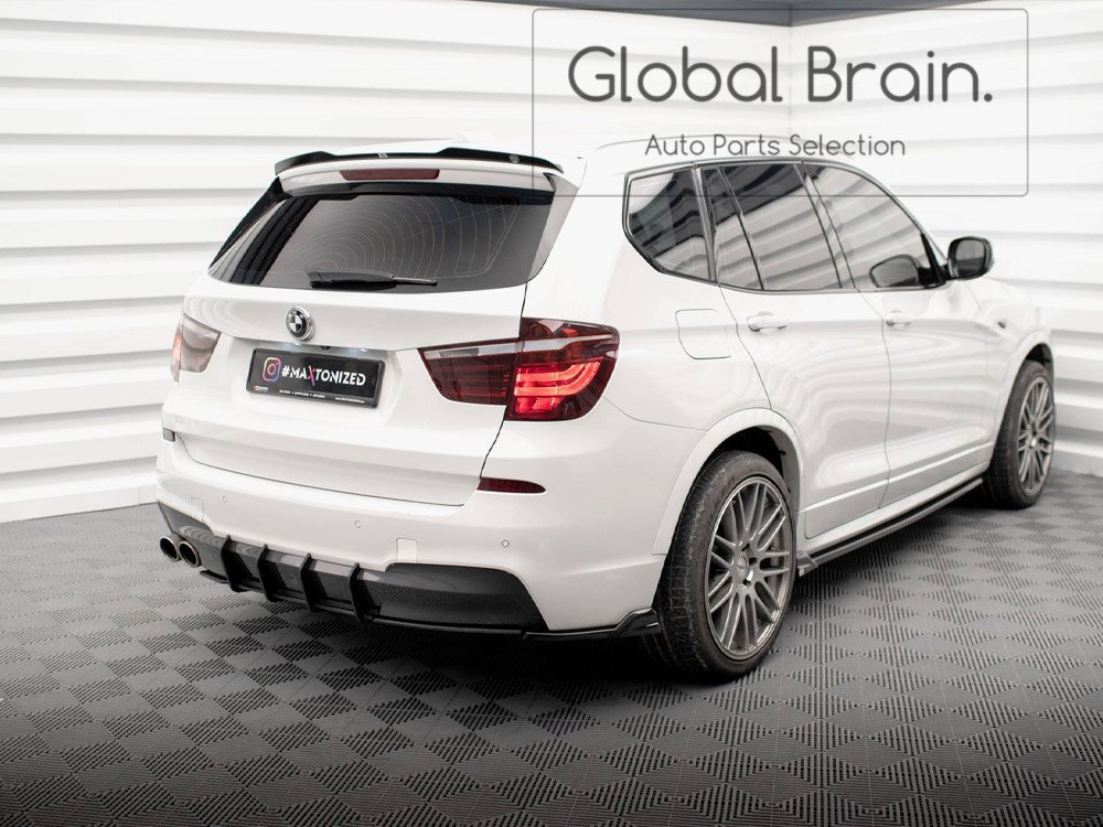 BMW X3 F25 前期 Mスポーツ リア サイド スプリッター スパッツ/ スパッツ スポイラー バンパー アンダー ディフューザー拍卖