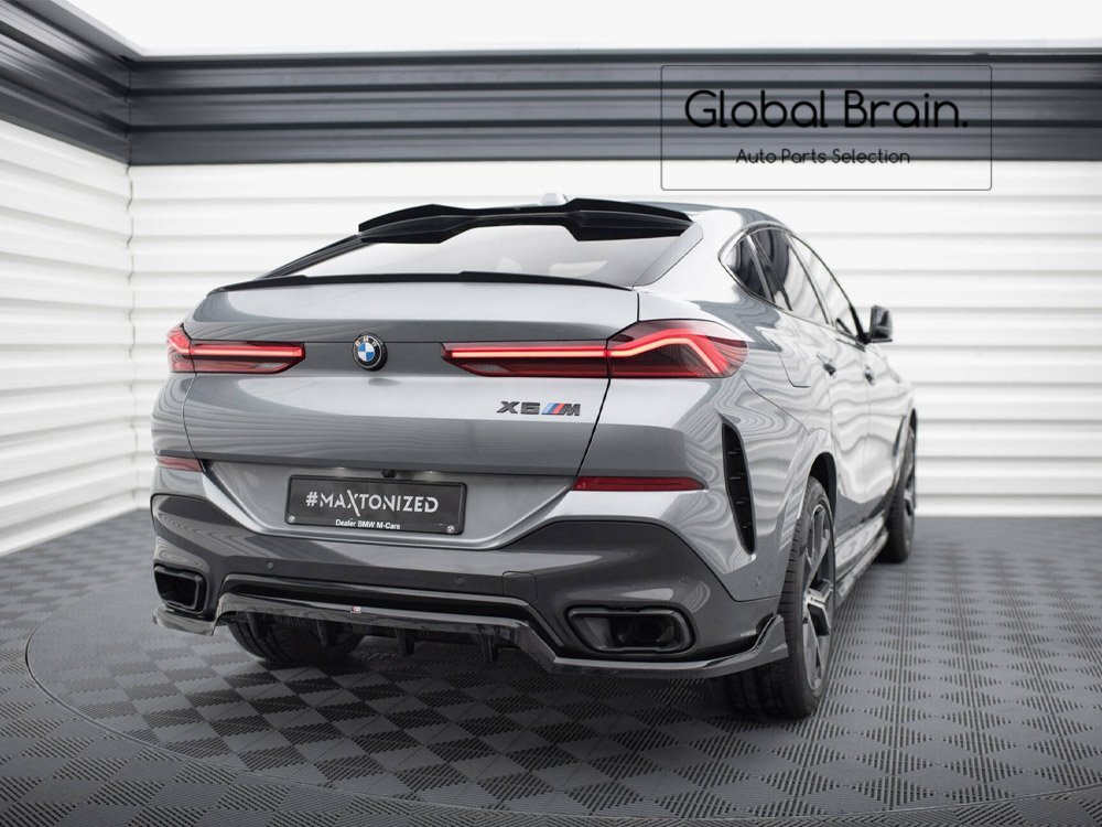 BMW X6 G06 後期 Mスポーツ リア ディフューザー スポイラー V2/ リア スプリッター バンパー アンダー トリム リア エプロン拍卖
