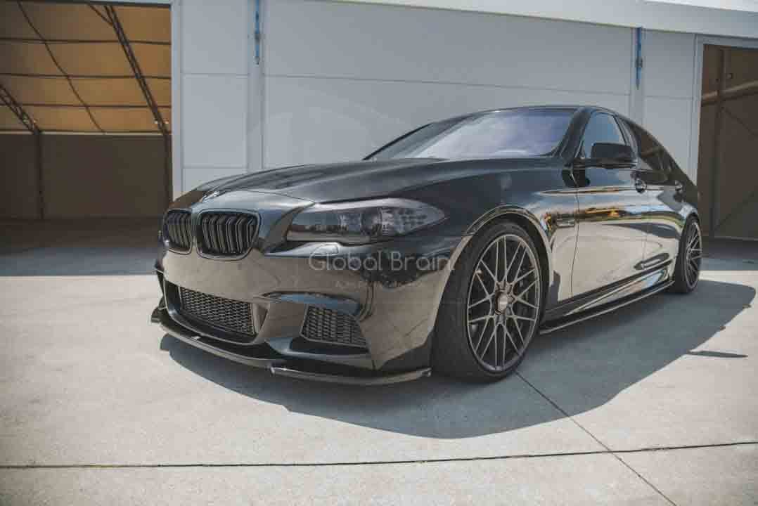 BMW 5シリーズ F10 F11 Mスポーツ フロント リップ スポイラー V4/ バンパー スプリッター エプロン ディフューザー拍卖