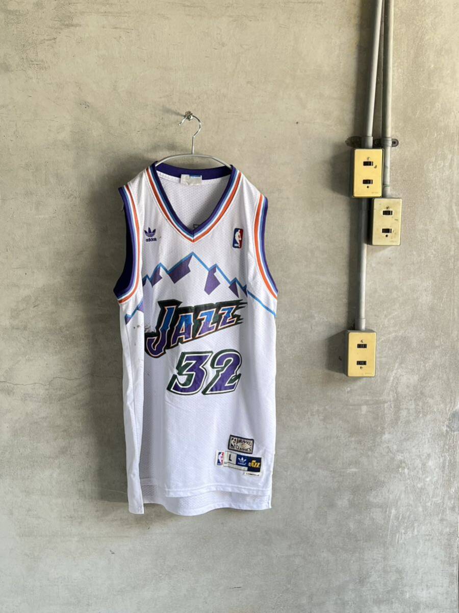 90s 90年代 ビンテージ カールマローン NBA ユニフォーム タンクトップ バスケットボール USA 古着 レア 当時 JAZZ チーム ゲーム タグ拍卖