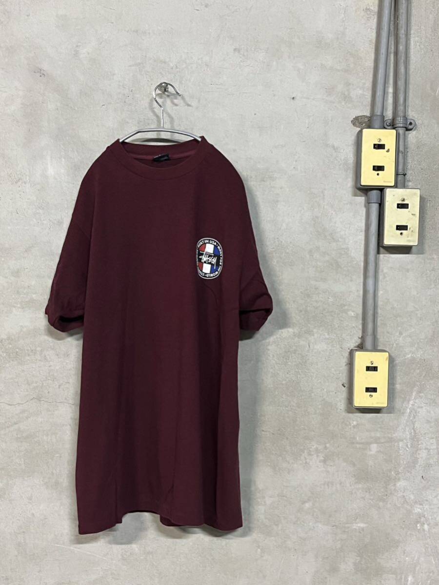 90s 90年代 OLD STUSSY オールド ステューシー Tシャツ レア USA 古着 プリント ロゴ アメリカ タグ 半袖 シングルステッチ ビンテージ拍卖