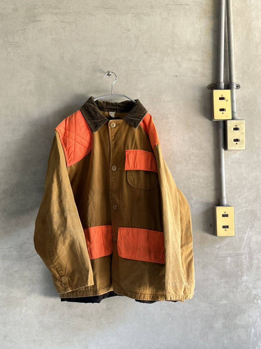 60s 60年代 70s 70年代 SAFTBAK シューティング ハンティング ジャケット JKT 切り替え パチポケ キャンバス USA 古着 ワーク アメリカ拍卖