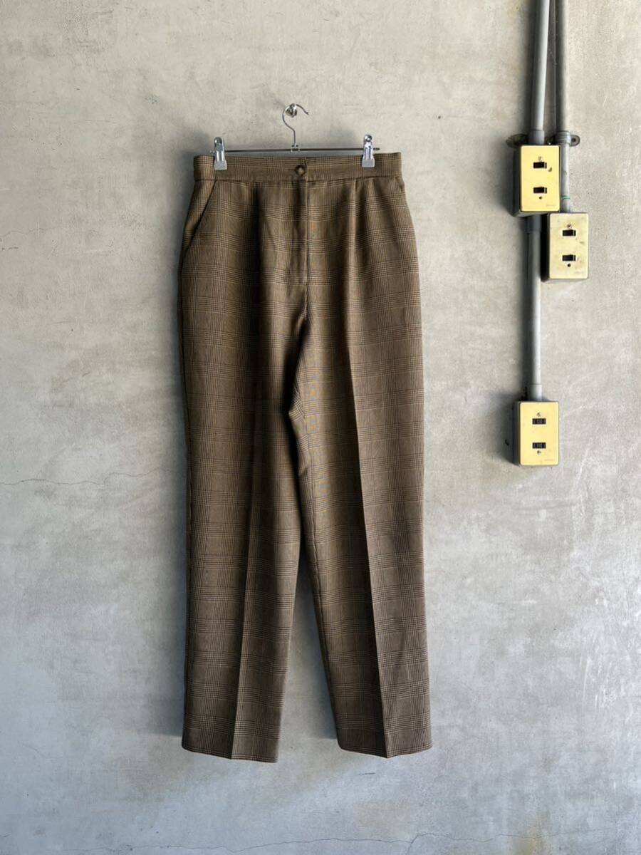 90s 90年代 ORVIS オービス オーヴィスタック スラックス パンツ USA 古着 米国 ブロック タータン チェック プリーツ拍卖