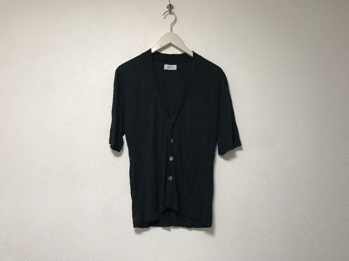 本物アイエムシージャパンimc JAPANモダール半袖Tシャツカーディガンメンズサーフアメカジスーツモードゴルフドレス黒ブラック2M日本製拍卖