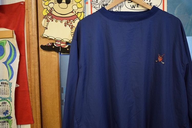 グッドスタイル90sビンテージPOLO GOLFポロゴルフウィンドブレーカー紺ネイビーLポリシェルアメカジスポーツストリートポケット付きx75拍卖