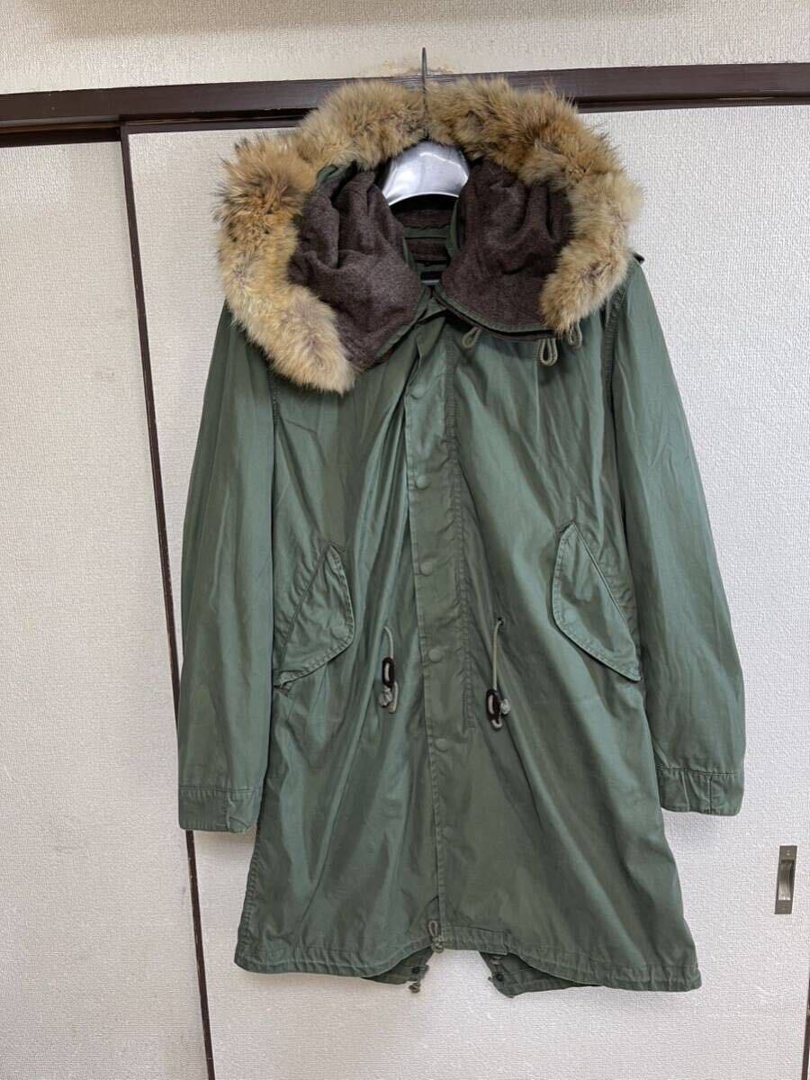 【良品】【ファー+ボアライナー取外し可能】 ATTACHMENT アタッチメント C/N モッズコート ミリタリー ボアライナー+ファー 即決早い者勝ち拍卖