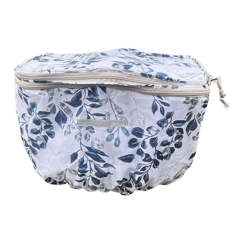 前かご用 自転車かごカバー 2段式 マクロス MCZ-213 (ナチュラルブルー) /8939x1個 防犯に ひったくり防撥止 水加工済み拍卖