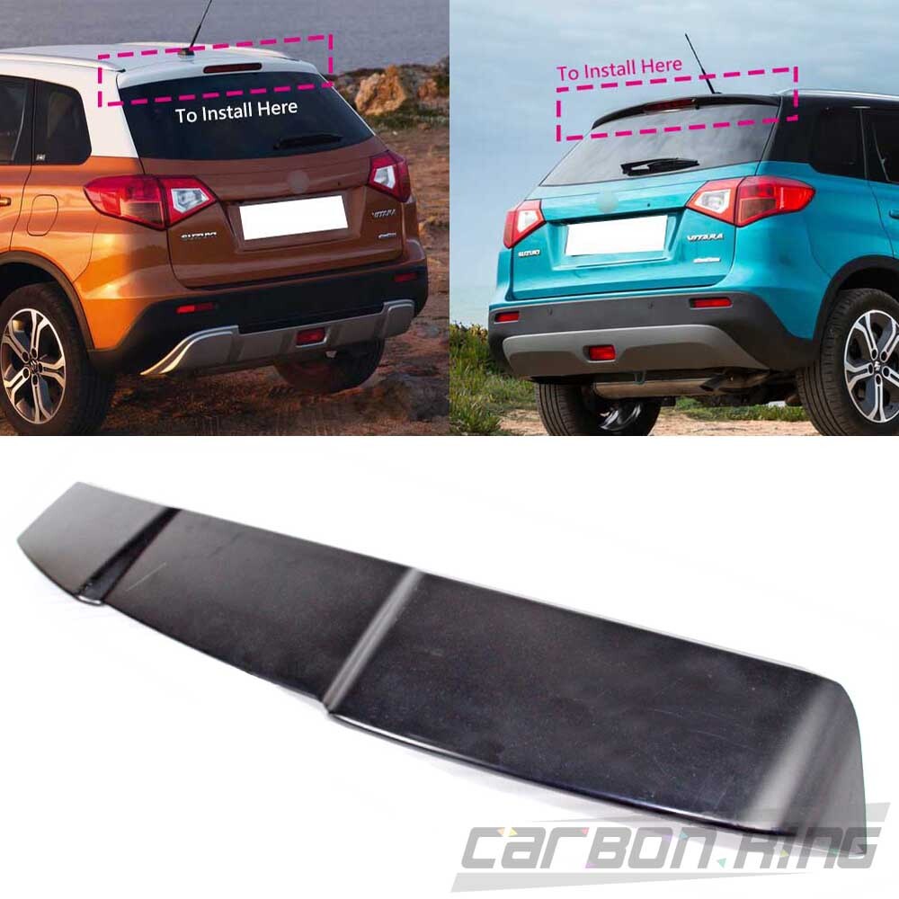 *即発送* 2017-2025 スズキ ビターラ(2代目)Vitara エアロ 未塗装の素地 リアルーフエンドスポイラー ルーフスポイラー D TYPE ABSの材質拍卖