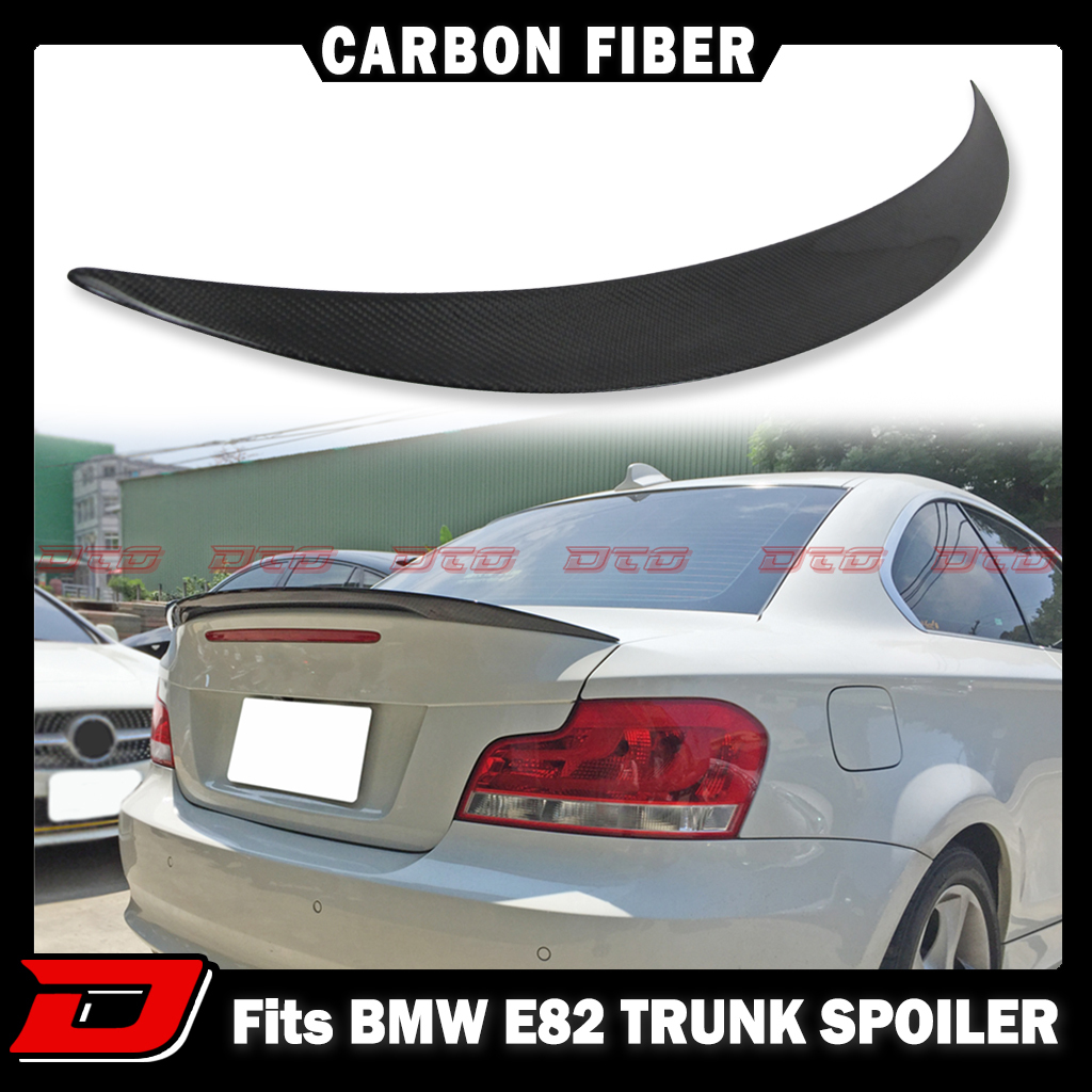 2007-2013 BMW 1シリーズ E82 クーペ 本物のカーボン P TYPE リアトランクスポイラー エアロ ウイング スポイラー拍卖