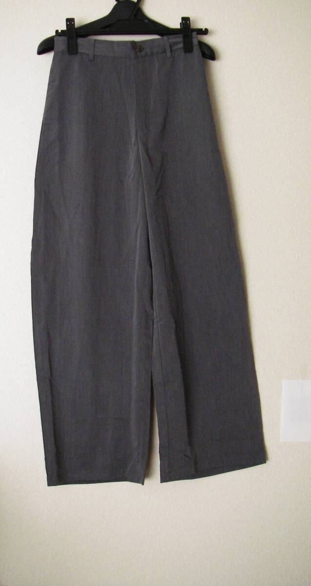新品 amely ツイルカーヴィーパンツスラックス L グレー拍卖