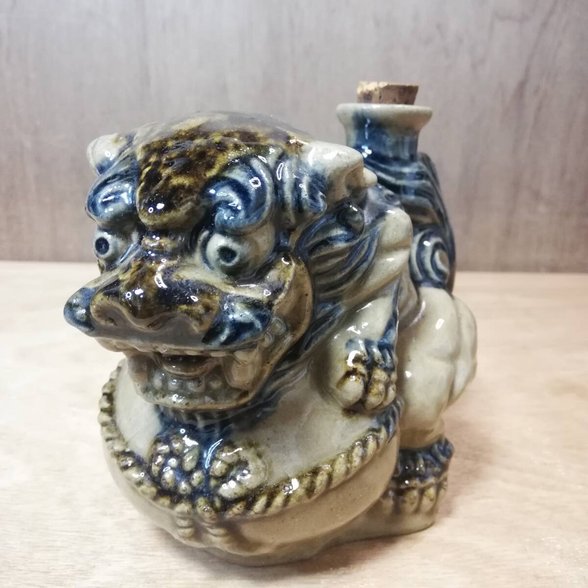 玉獅子 やちむん シーサー 陶器 酒瓶 獅子 壺屋焼 拍卖