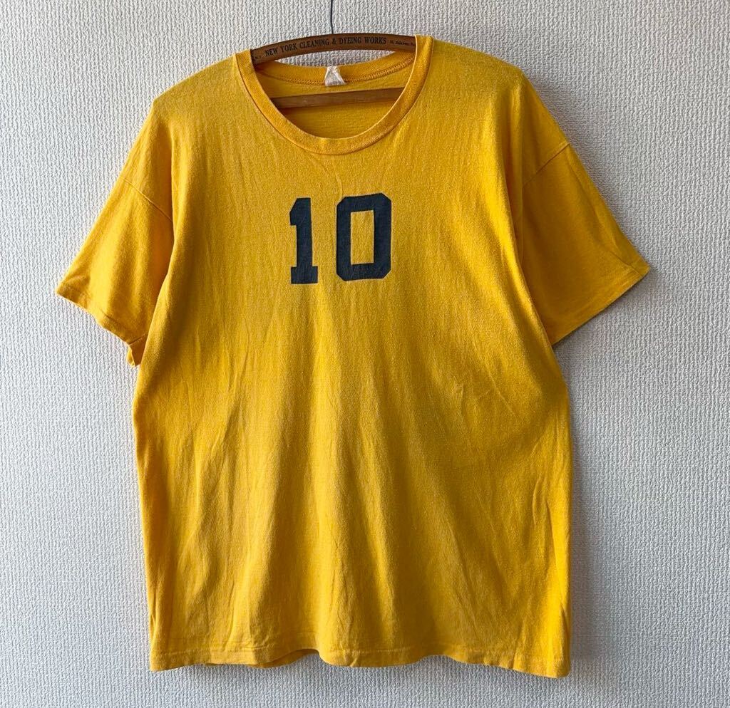 60s ランタグ Champion プリント Tシャツ XL ビンテージ チャンピオン 大きめ拍卖