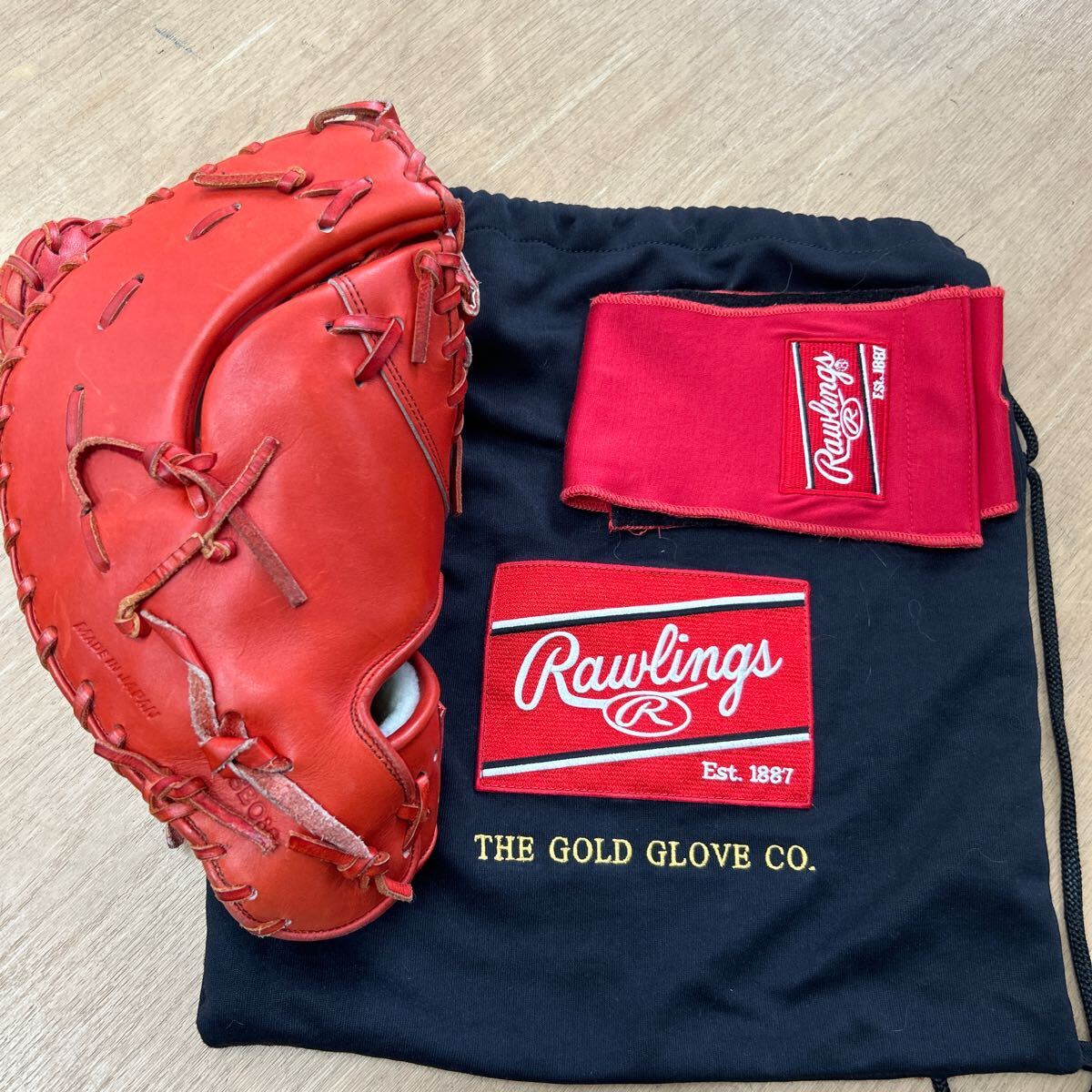 ローリングス硬式 ディープオレンジ GH8PRJ3K 右投げ用 日本製 ファーストミット プロフェッショナル拍卖