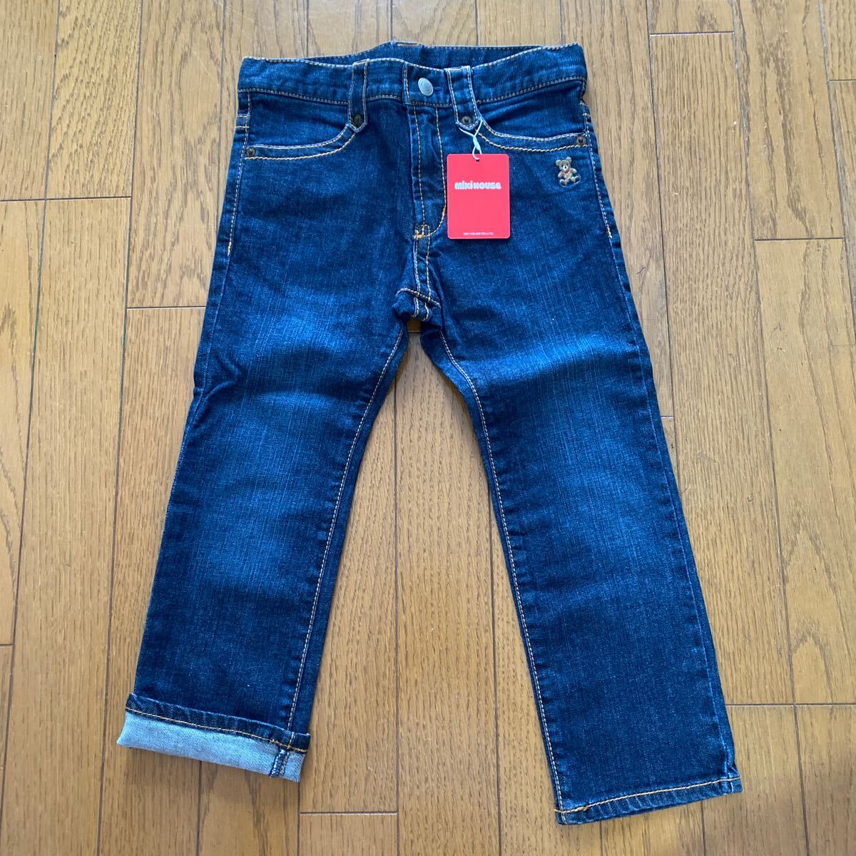 SALE 即決 新品 ミキハウス ストレッチジーンズ 110 インディゴ デニム リーバイス拍卖