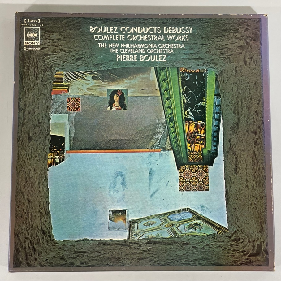 国内盤 SONS 30231~33 ドビュッシー 管弦楽曲全集 ブーレーズ 洗浄済 3LP BOX拍卖