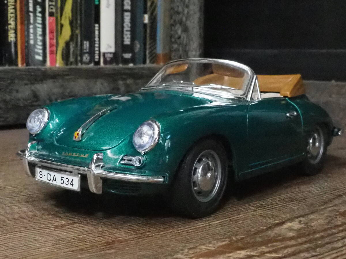 【ブラーゴ ポルシェ】 356 B オープン1/18 BURAGO Porsche 356B Convertible 1961 ダイキャスト モデルカーミニカー玩具おもちゃ拍卖