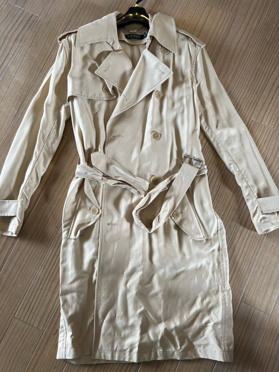 トレンチコート ベージュ lauren 薄手 ポロラルフローレン 無地 アウター レディース xxs 拍卖