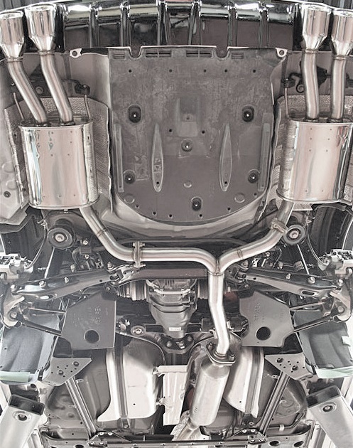 【M's】前期 210クラウン アスリート (2012/12-2015/9) M'z SPEED エキゾースト 左右4本出し マフラー エムズスピード パーツ 6481-0115拍卖