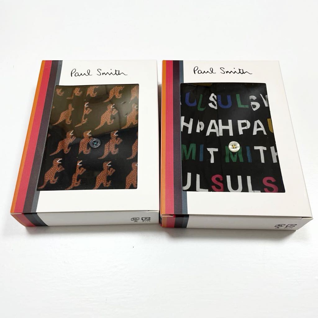 C★送料無料★新品★Paul Smith ポールスミス★2枚セット★トランクス★Mサイズ★パンツ★総ロゴ 恐竜ダイナソー拍卖