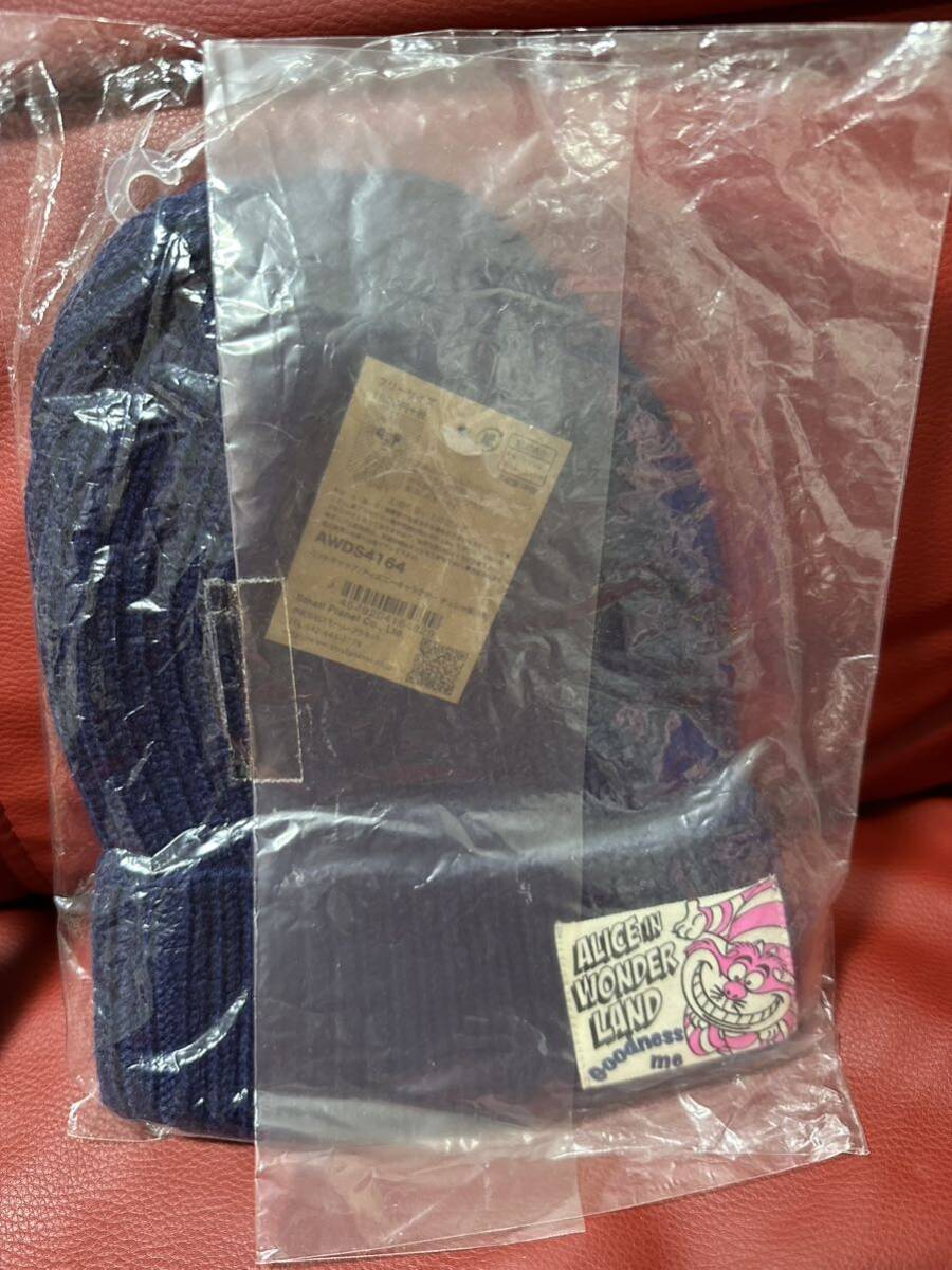 新品タグ付き!ふしぎの国のアリス チェシャ猫 ニット帽 帽子 キャップ ディズニー拍卖