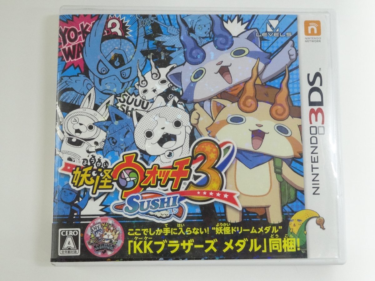 ユ■/Zこ8314 Nintendo 3DS / 妖怪ウォッチ3 SUSHI スシ / ソフトのみ 読込OK 保証無拍卖