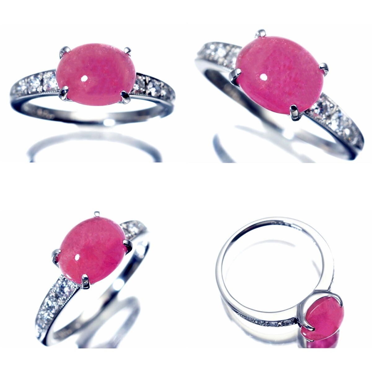 超稀少&超激レア!2.485ctの超特大なラズベリル/ペツォッタイトのダイヤリング!鑑別書付属!拍卖