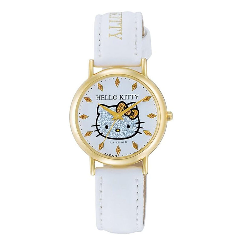 シチズン 腕時計 ハローキティ 防水 革ベルト 日本製 0009N003 ホワイト ゴールド 4966006059175/送料無料拍卖