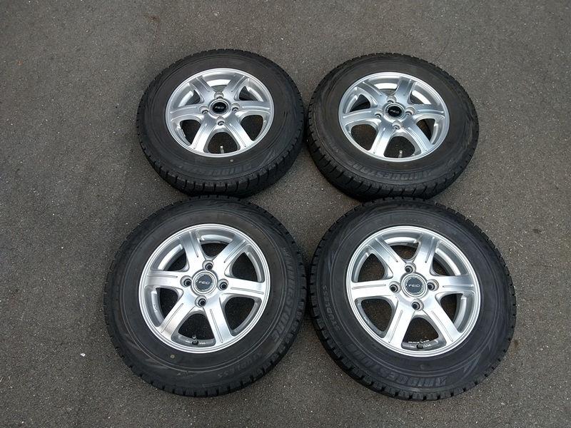 『psi』ブリヂストン 14インチ ×5 1/2JJ +45 PCD100 4穴 アルミホイール & ブリヂストン 165/70R14(81Q) スタッドレスタイヤ4本 2022年拍卖