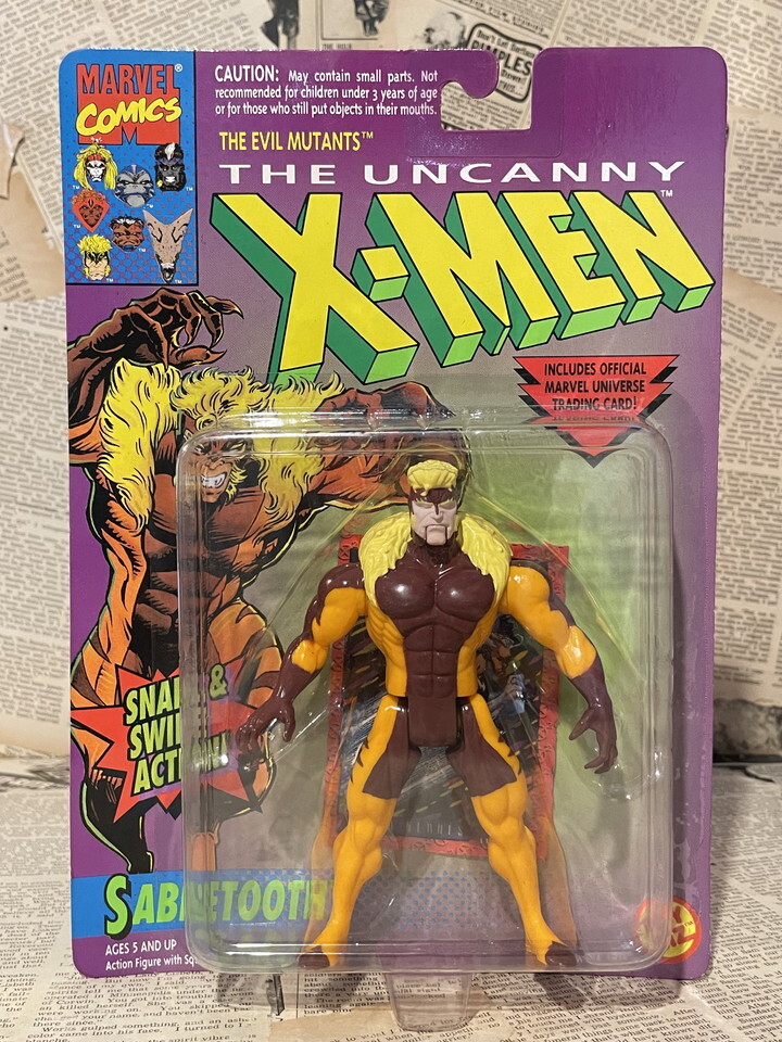 ☆1990年代/Xメン/エックスメン/アクションフィギュア/即決ビンテージTOYBIZ/X-Men/Action Figure(Sabretooth/MOC) MA-317拍卖
