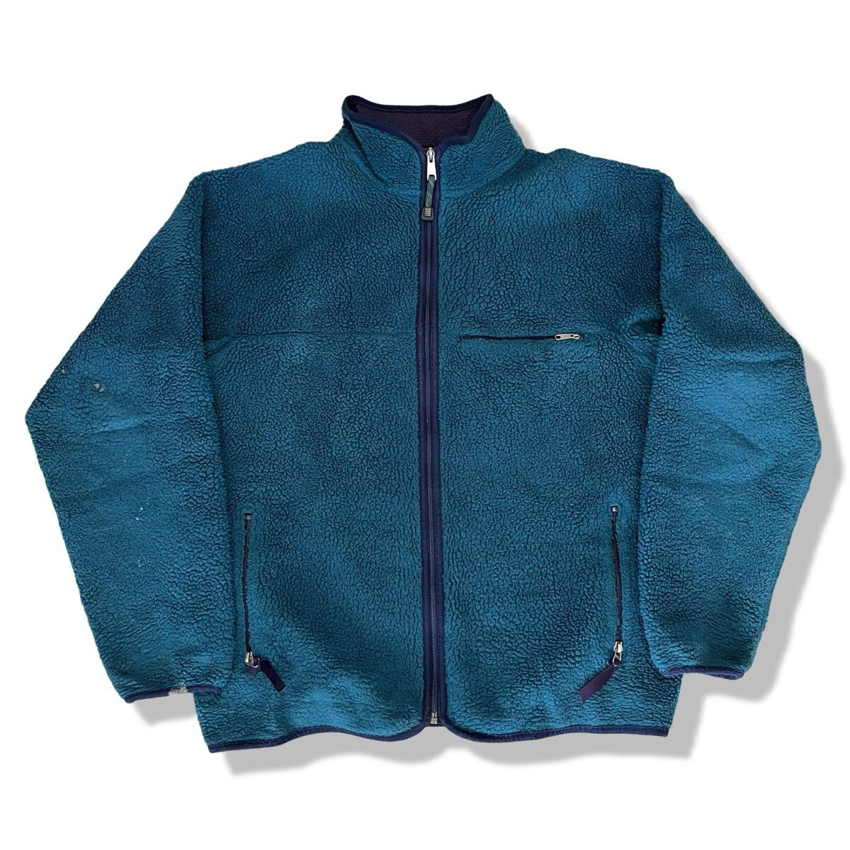 【90s】patagonia(パタゴニア) ヘビーレトロパイルカーディガン XL ディープパイル シンチラ グリセード フリースジャケット USA製拍卖