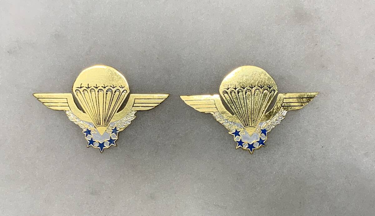 #.希少品!フランス軍 自由降下章(HALO) バッジ(ローカルメイド). 空挺部隊2024/09/30拍卖