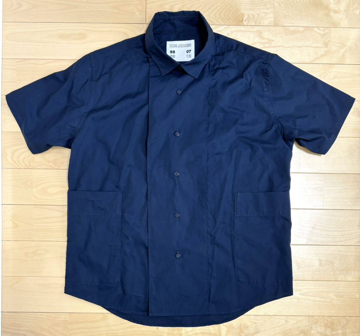 GU × キム・ジョーンズ メンズ L 半袖 シャツ 美品 送料無料 ネイビー 紺 サマーコレクション拍卖