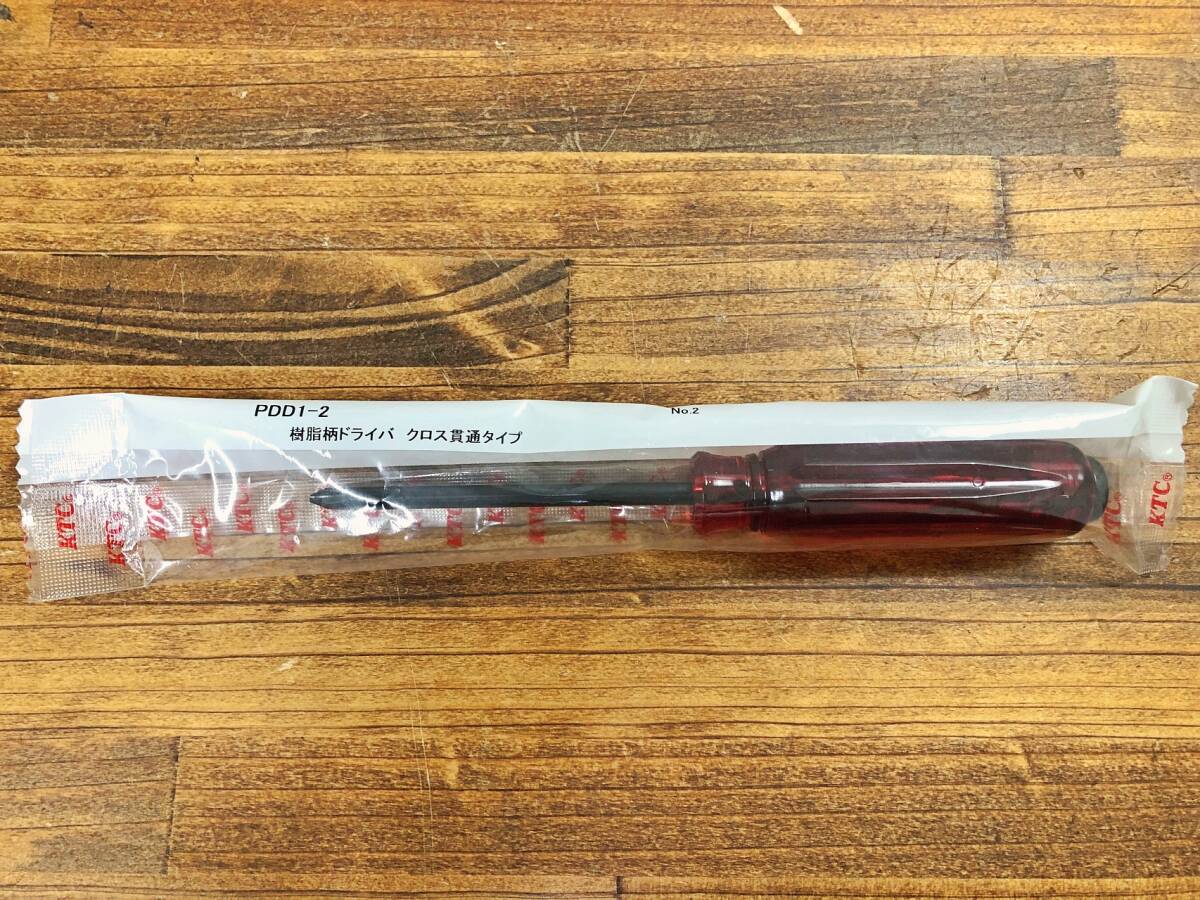 未開封 KTC 樹脂柄ドライバ クロス貫通タイプ PDD1-2 管GAR拍卖