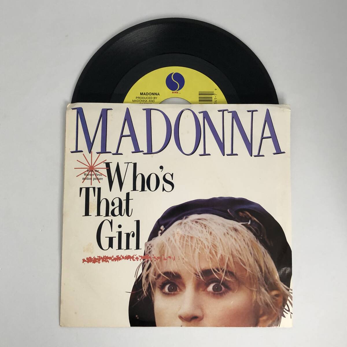 US盤中古 '7"シングル・レコード 1987 Madonna Who's That Girl マドンナ フーズ・ザット・ガール 拍卖