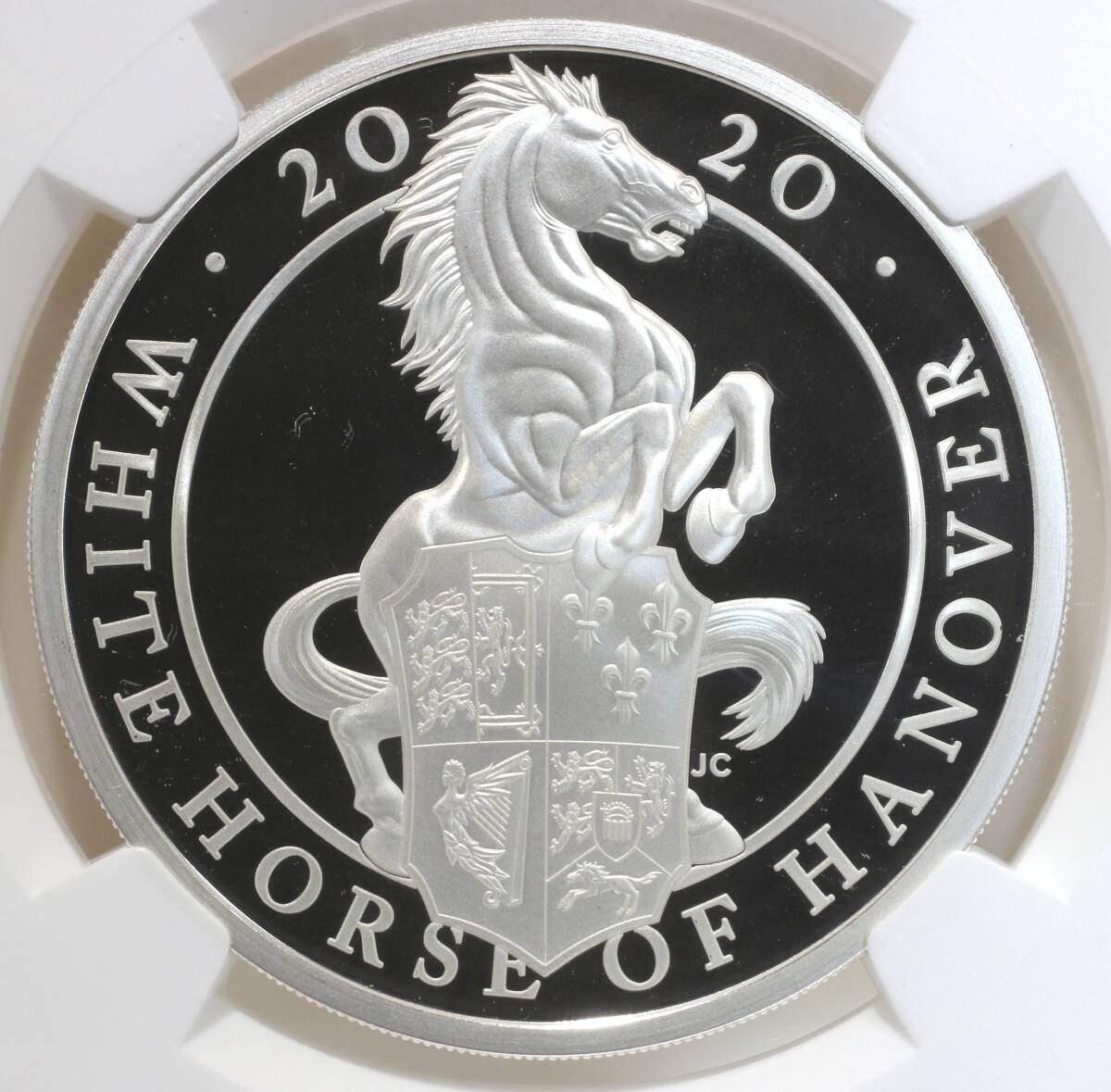 【最高鑑定】2020年 イギリス ハノーヴァー 白馬 ホワイト ホース【PF70UC First Release】2ポンド 銀貨 世界で20枚 ビースト コイン NGC拍卖