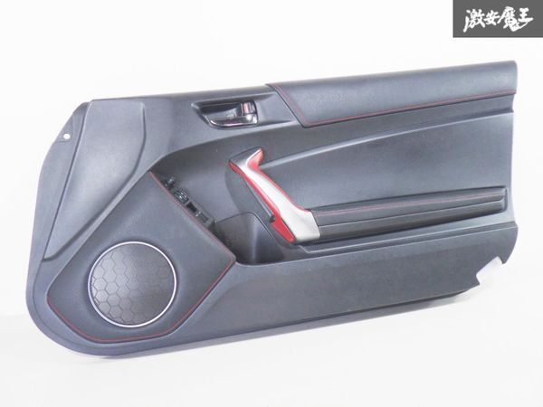程度良好!! トヨタ 純正 ZN6 86 ハチロク GTリミテッド 前期 ドア トリム 内張り 右 運転席 赤ステッチ パワーウインドウスイッチ付 棚拍卖