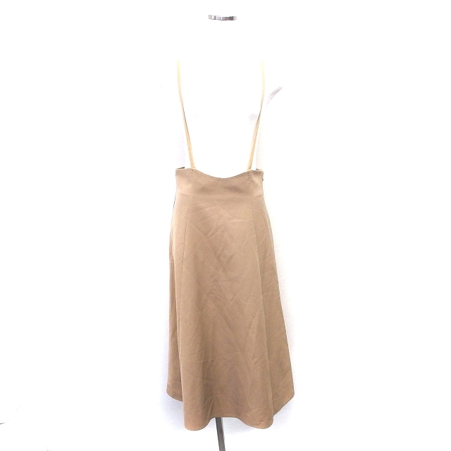 ミッシュマッシュ MISCH MASCH ストラップスカート フレア ロング サイドジップ シンプル 38 ベージュ /NT23 レディース拍卖