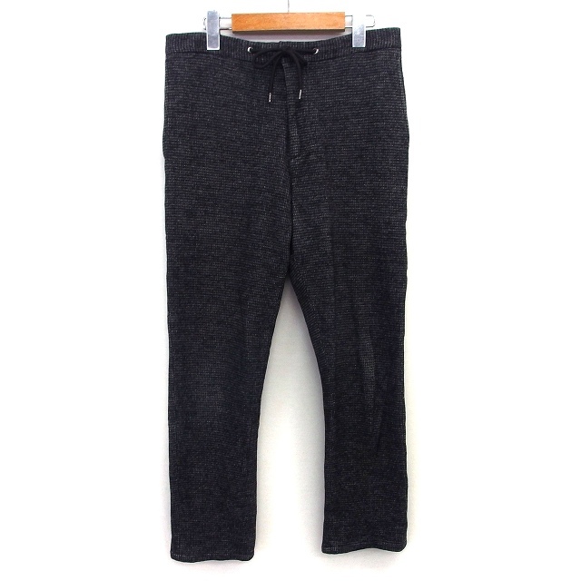 ジャーナルスタンダード JOURNAL STANDARD テーパード パンツ 総柄 ウエスト紐 ウール混 綿混 M ブラック 黒 /HT34 レディース拍卖