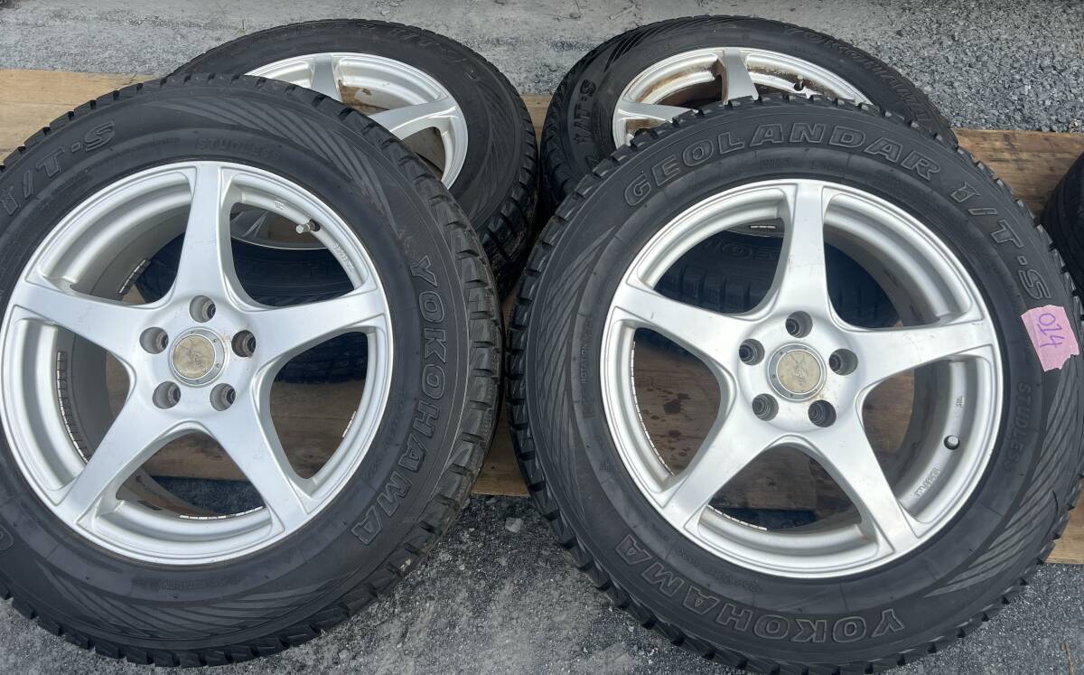 YOKOHAMAタイヤ GRASS17インチアルミホイール スタッドレスタイヤ付き225/65R17 4本 014拍卖