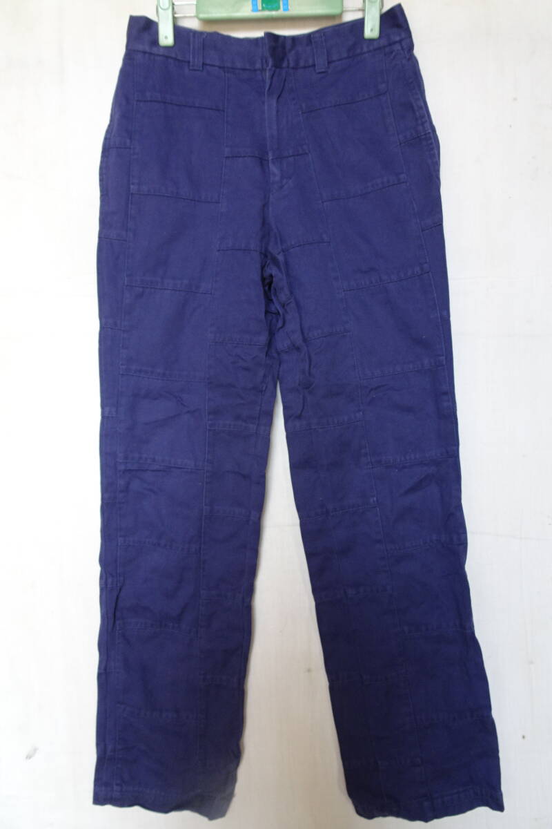 UNITED ARROWS BLUE LABEL/ユナイテッドアローズ/パッチワーク風パンツ/ジップフライ/ストレート/紺/ネイビー/Mサイズ(9/6R)拍卖