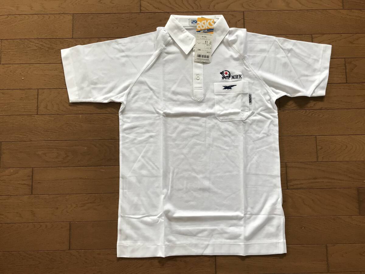 当時物 未使用 デッドストック アシックス Asics 半袖シャツ 襟付き スポーツシャツ 品番:PW-502 サイズ:M  HF4216拍卖