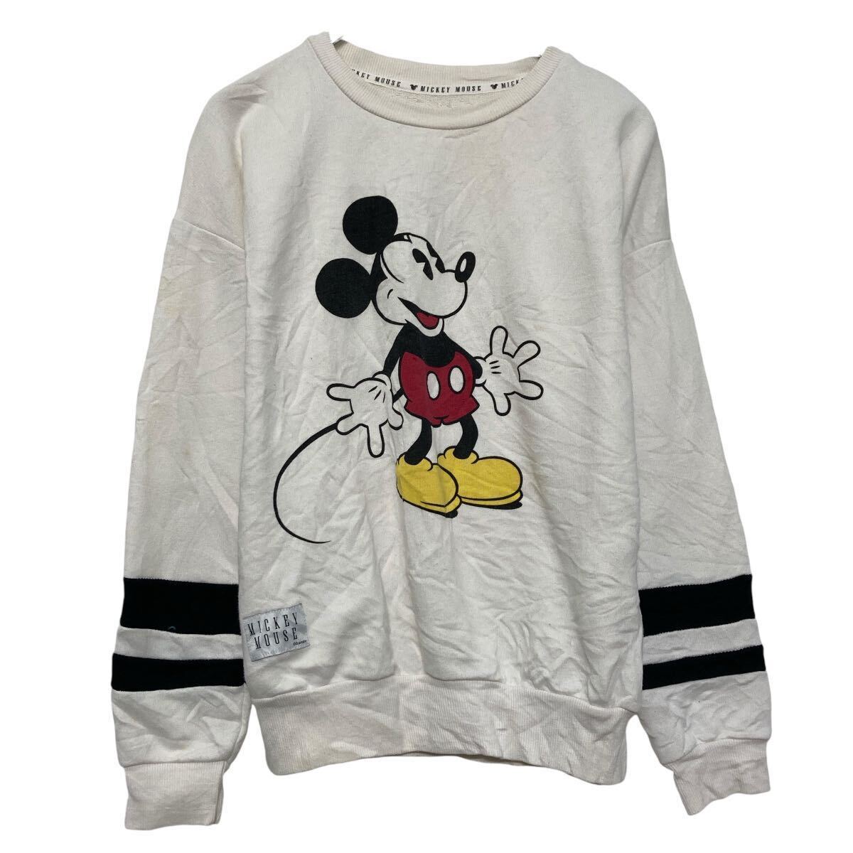 Disney プリント スウェット トレーナー ディズニー XS ホワイト ベルシュカ プルオーバー 古着卸 アメリカ仕入 a609-6543拍卖